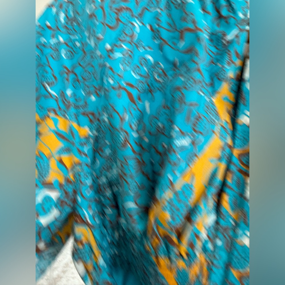 Blue & Yellow Patterned Mini Dress - Picture 4 of 6